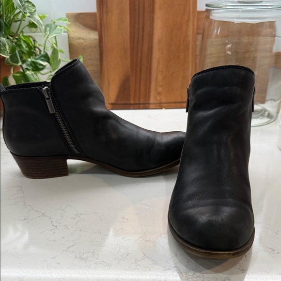 Black Leather Ankle Boots - Picture 1 of 5